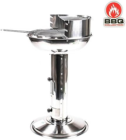 Exclusive a column with 3 Heat Settings – 40 cm – Stainless Steel BBQ Tower Barbecue with Air Draught For Adjust The Ventilation System of the Flame of Usable Round Barbeque Grill with Charcoal, Charcoal and Wood Ideal for Picnic Garden, Patio, Balcony – 16063