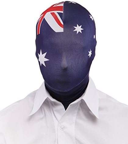 PinLian Halloween Full Cover Unisex Costume Lycra Spandex Zentai Mask Hood Headgear Australian Flag