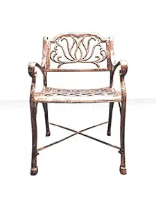 Venusto Antique Metal Chair for Garden | Aluminium Chair for Home | Rust Proof Multipurpose Chair (Copper)