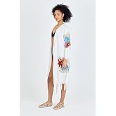 Samira Bambu Baskılı Organik Kadın Bornoz