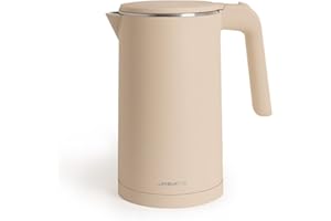 CREATE/KETTLE STUDIO PRO/Bouilloire électrique 1L sable/Contrôle de température, fonction maintien au chaud, enrouleur de câble, arrêt automatique, 1000W