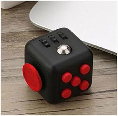Fidget Cube Toy Anxiety Attention Stress Relief Stocking stuffer Relieves Stress for Children and Adults Christmas Gift(Black Red)