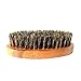 Peppermint Cafe Beard Brush with Soft Boar Bristle Hair for Help Softening and Conditioning Itchy Beards