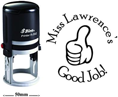 Customize Teacher Name Stamp with Good Job-Rubber stamp - Round/Teacher Stamp