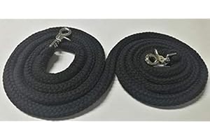 Pferdeseile_DE Baumwollzügel geschlossen ca. 3,00 mtr lang schwarz Seilzügel