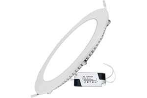 LEDYA Pack de 2 Paneles Led Redondo 20W 1600Lumenes Downlight Techo Empotrable Ultrafino Aluminio Driver Incluido Facil Instalacion (4000K-Blanco Neutro)