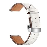 Happy Event Schmetterlingsschnalle Leder Armbanduhr Armband für Samsung Gear S3 22mm (Weiß)