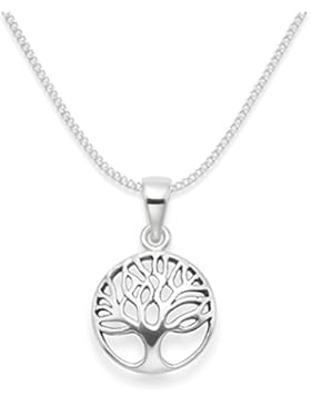 Kinder Sterling Silber Baum des Lebens Yggdrasil Anhänger auf Silber Kette–Größe: Small 12mm. 8097s. Kleine...