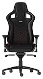 noblechairs EPIC Chaise de Gaming - Chaise de Bureau - Cuir Synthétique PU - 120 kg - Inclinable - Coussin de Soutien Lombaire - Design du Siège de Course - Noir / Rouge