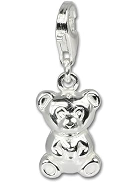 SterlinX Charm / Anhänger für Bettelarmband, Kette oder Ohrring aus 925er Sterling Silber mit einem Bärchen -...