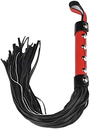 Scarlet Handled Leather Whip