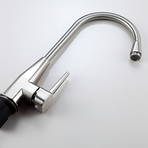 Auralum® Chrom Küchenarmatur Mischbatterie Wasserhahn Armatur Waschtischarmatur Waschbecken Spüle Wasserfall für Küche Type B - 3