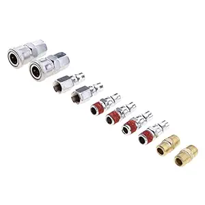 Kawn 10 Pieces Air Compressor Line Hose Fittings Quick Release Connector 1/4