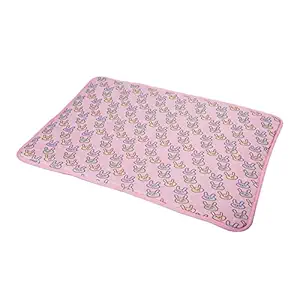 Meri SHOPP Pet Self Cooling Mat for Dogs Cats Waterproof Ice Silk Sleeping Pad Blanket Pink 70x100cm