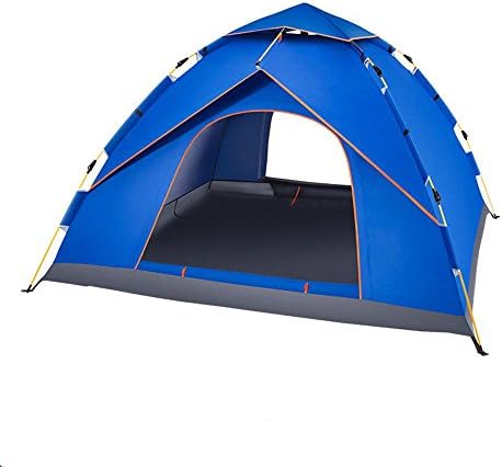 Dome Tent Canopy For Camping Automatic Waterproof Hydraulic 3-4 Easy To Set Up And Package , Blue
