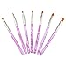eForCity UV Gel Acrylic Nail Art Tips Builder Brush Pen [7pc-set]
