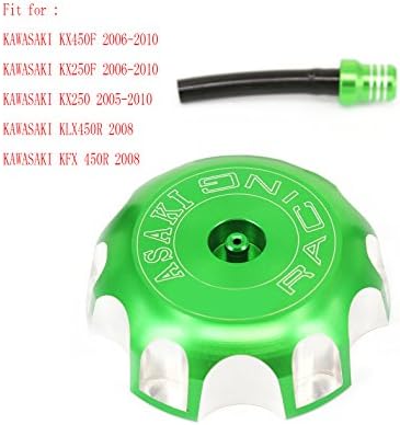 Billet Gas Fuel Tank Cap Oil Filler Cap for KAWASAKI KXF450 KXF250 KX250 KLX450 KFX450 Green