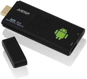 JUSTOP X96S Android TV Dongle Cortex A53 Quad Core 4GB DDR4, 32GB NAND Flash Android Mini PC, Smart Internet TV Box Adapter, Built-in Dual Band WIFI, Bluetooth 4.1
