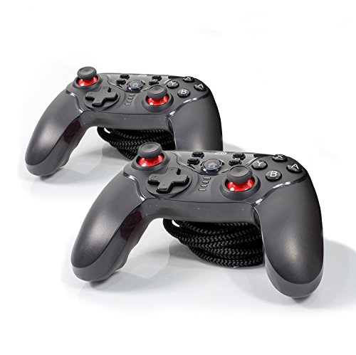 Price comparison product image Orzly Pro Gamepad Turbo Controller for Nintendo Switch - TWIN PACK - 2x Plug and Play USB Wired Game Pads with Extra Long 3m Cable (10ft) and Turbo Buttons for Nintendo Switch (BLACK Control Pads x2)