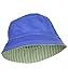Luvable Friends Baby Boys' "Stripes & Solid" Reversible Bucket Hat - royal blue, 12 - 36 months