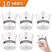 Price comparison product image Mini Smoke Alarm Detector, 10-Year Battery Life(Battery Included), CE Certified EN14604, Wireless Fire Alarm Detector with Photoelectric Sensor and Test Button-Low Battery Alert Model: FSD002 [5-Pack]