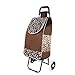 Produktbild BCL-HJFC Leicht und verschleißfest Home Climbing Shopping Cart Kleiner Warenkorb Folding Trolley Griff Anhänger Klettern Treppe Home (Color : Brown, Size : 90x33x29cm)