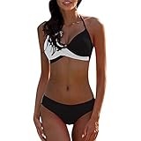 Damen Bikini Set von TWIFER bildet ein tolles Dekolleté und macht mit Sexy Design schicke Sonne und Meer; Leicht gepolsterte Cups mit Formungsbändern für eine perfekte Passform