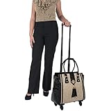 "THE MONTECITO" Python &amp; Alligator iPad, Tablet &amp; Laptop Spinner Wheel Carryall Bag