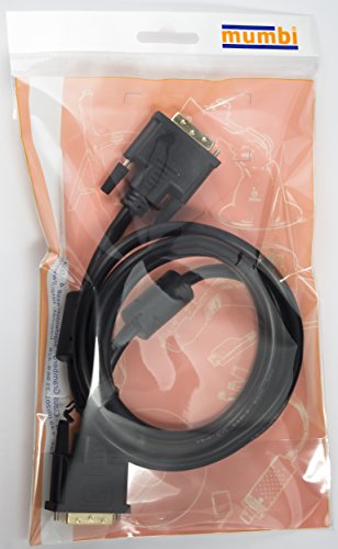 mumbi DVI Kabel 24+1 polig – DVI auf DVI Verbindungskabel 1.80m vergoldet - 6