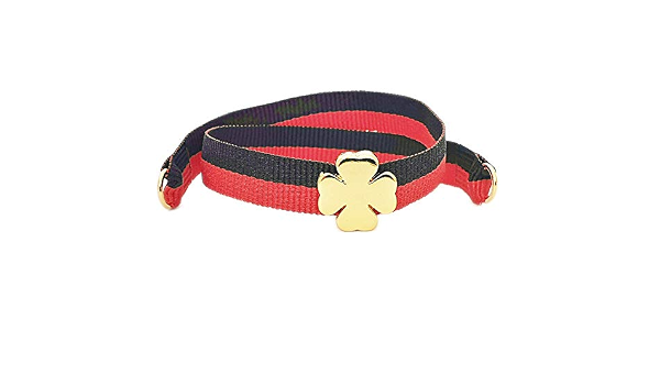Nora Pfeiffer Braccialetto Nodo in tessuto con ciondolo a forma di  quadrifoglio portafortuna in ottone placcato oro senza nichel e Ottone,  colore: verde/rosso, cod. 0 : Amazon.it: Gioielli