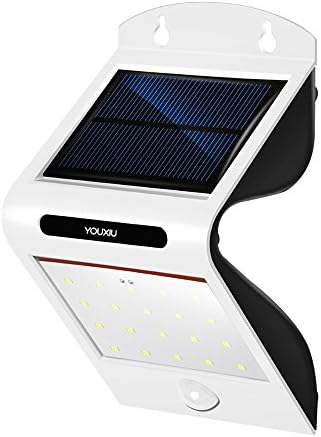 Solar Motion Lights, YOUXIU 20 LED Security Lights Motion Sensor Floor Lights Outdoor with Waterproof Solar Powered Lighting for Patio Deck Yard Garden Wall (1-PCS)