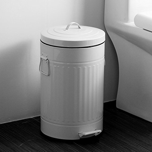 WC Garnitur Bürste Bad Set Abfalleimer Pedaleimer 3L Toilettenbürste Weiss ME4713ws - 3