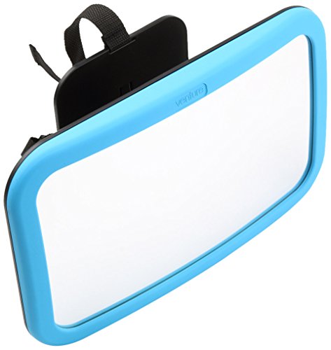 Venture Wide Angle Back Seat Mirror Swivel and Tilt Function (Large, Blue)
