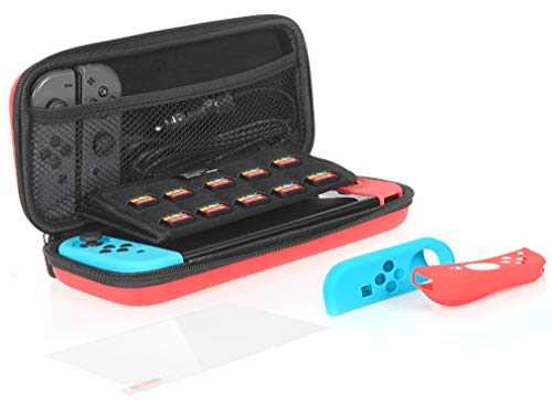 AmazonBasics - Schutz-Kit fr die Nintendo Switch mit Tragetasche und Hartglas-Displayschutz - Rot AmazonBasics - Schutz-Kit fr die Nintendo Switch mit Tragetasche und Hartglas-Displayschutz - Rot