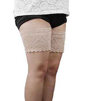 Preisvergleich Produktbild fwehfefh Bandelettes, elastische Oberschenkelbänder, die nicht Scheuern - Verhindern Reibung am Oberschenkel size F (Khaki 1)