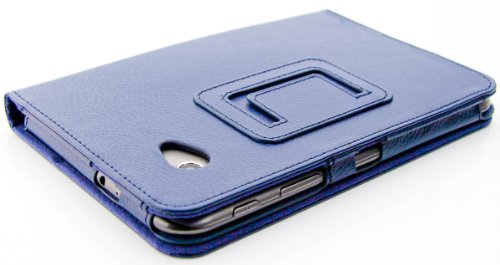 Design 7.0 Tab 2 Tasche SAMSUNG GALAXY TAB 2 7.0 P3100 P3110 Hülle Schutz Etui Tasche Cover Case mit Ständerfunktion (Dunkelblau) - 5