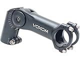 Uso: Trekking Voxom VB3 31,8 mm, 100 mm, Altura Regulable, de 10/+ 65 ° Vorbau, Negro, 31.8