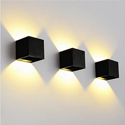 K-Bright Lampe murale 12W Boîtier en aluminium Lumière de maison de conception moderne pour la chambre à coucher, salon, cuisine, couloir, chemin et escalier IP65 étanche