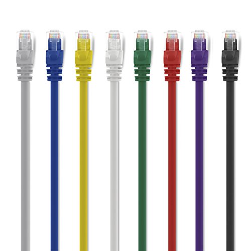 8-Mehrfarbig 6m Meters CAT6 Ethernet Gigabit Lan Netzwerkkabel RJ45, Gearit CAT 6 UTP 10/100/1000Mbit/s /Switch/Router/Modem/Patchpannel/Access Point/Patchfelder (schwarz/weiß/ grau/blau/rot/grün/lila/gelb)