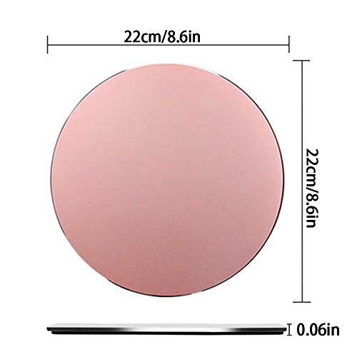 niceEshop(TM) 220x220mm Circular Gaming Aluminium Metall Mauspad mit Wasserdichte Anti Rutsch Gummi Basis und Mattiert Oberfläche Mauspad für Apple MackBook, Rosegold - 7