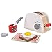 Produktbild Zerodis Pretend Play Toaster Set Kinder aus Holz Pop up Küche Spielzeug Charakter Rolle Indoor Cognitions Spiel mit Zubehör für Kinder Weihnachten Geburtstagsgeschen