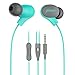 Price comparison product image Picun S2 In-Ear Headphones, Earphones, Comfortable Earbuds with 4.9ft Cable, Microphone for Smartphones, PC, Tablets, MP3/MP4 PlayersLight Blue