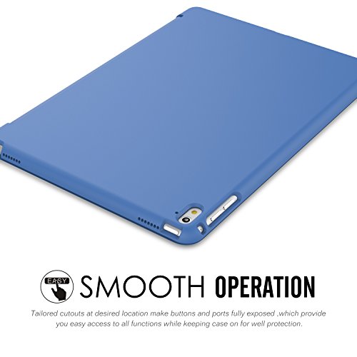 MoKo Hülle für iPad Pro 9.7 – Ultra Lightweight Slim PU Leder Tasche Schutzhülle Schale Smart Shell Case mit Auto Schlaf / Wach Funktion und Standfunktion für Apple iPad Pro 9.7 Zoll Tablet, Blau - 5