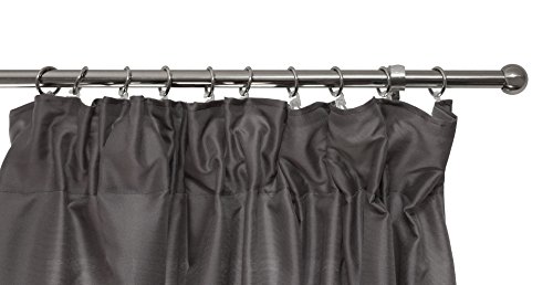 Tilldekor ausziehbare Gardinenstange FORMENTOR, edelstahl optik, Ø 16/19 mm, 1-Lauf, 200 – 350 cm, inkl. Trägern und Ringen - 3