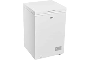 BEKO - CF100EWN - Congelatore Orizzontale, Classe E, Statico, Volume Totale Netto: 98lt, Controllo elettronico, Colore Bianco, Dimensioni HxLxP: 84,5 x 54,5 x 54,5