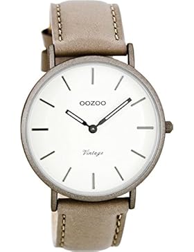Oozoo Vintage Ultra Slim Leder 40 MM Bronze/Weiss/Taupe C7740