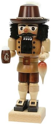 German Christmas Nutcracker Bavarian natural colors - 26 cm / 10 inches - Authentic German Erzgebirge Nutcrackers - Christian Ulbricht