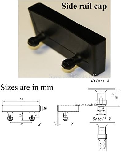Replacement spare black plastic end bed slat caps.Slatt,slate,slats cups for wood metal bed rail frame (Pack of 28)