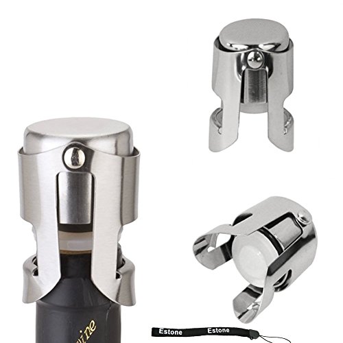 Estone profesional de vino de vasos de champán con tapón para botella de vino espumoso sellador manual para tiras de Fizz Keeper