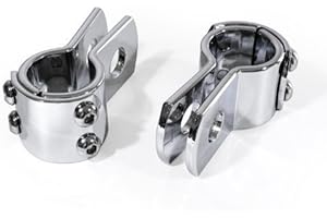 ZEMEX Schellen Befestigungsklemme Befestigung Chrom 1" für Custombikes Harley 25mm usw